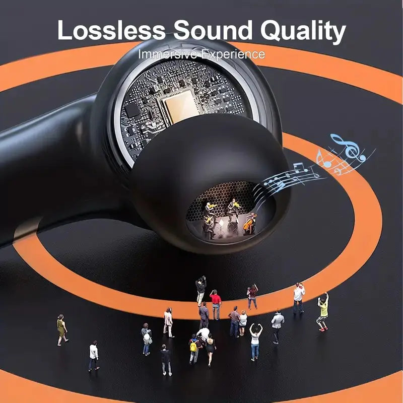 Auriculares Inalámbricos Cuánticos • 60H de Energía • Pantalla LED Inteligente