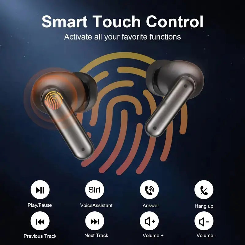 Auriculares Inalámbricos Cuánticos • 60H de Energía • Pantalla LED Inteligente